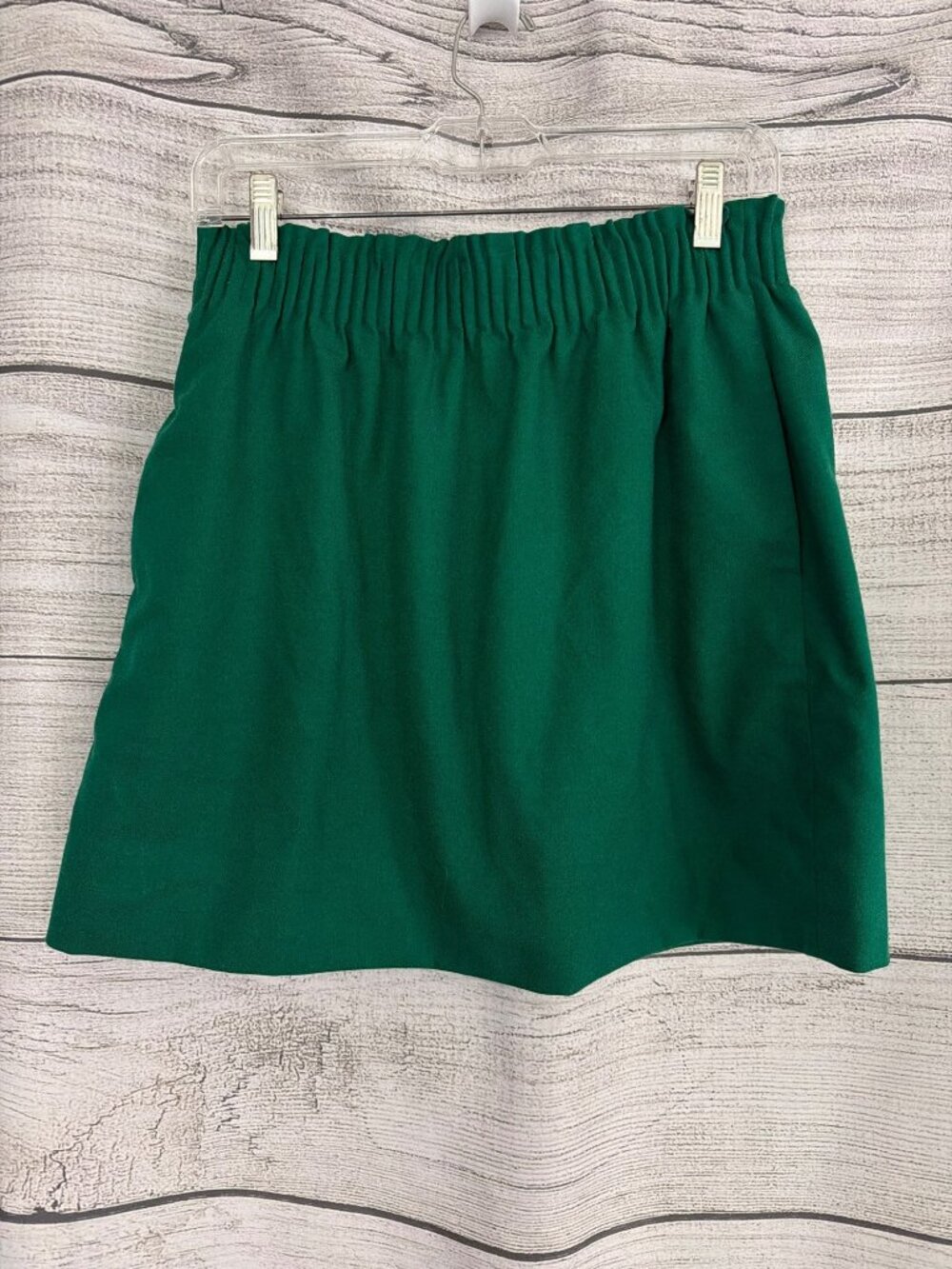 J. Crew Green Wool-Blend Sidewalk Mini Skirt Size 6